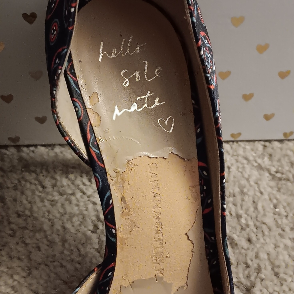 Banana Republic Andilla D'Orsay Blue multicolor Pumps Heels Women's Size 7.5 M - Picture 8 of 9